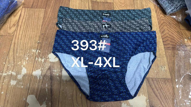 Труси чоловічі, бавовна, м.393 (розмір: XL-4XL), мікс кольорів, в упаковці 24 шт. №320218 - Lilu 230/237