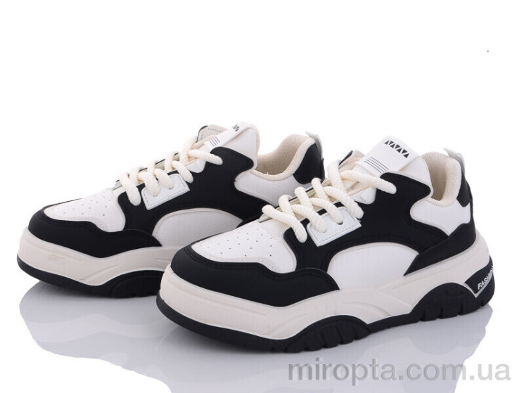 Кросівки 149-35 white-black р: 36-41, в упаковці: 8 пар, купити тільки гуртом - 890743