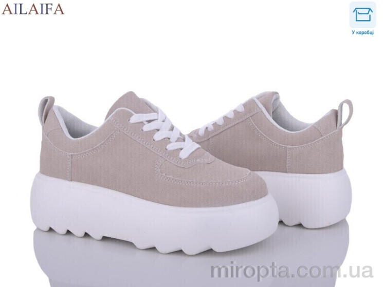 Кросівки 6035 beige р: 36-41, в упаковці: 6 пар, купити тільки гуртом - 1164454
