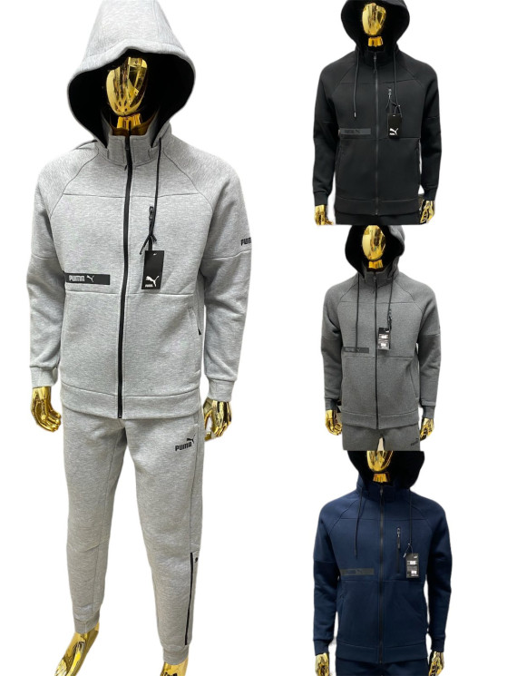 Спортивний костюм чоловічий Puma "112/1" трьохнитка  (р: 46-54) 4 кольори, в упаковці 5 шт. №359963 - Flask