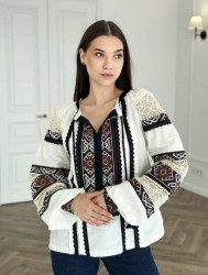 Вишиванка жіноча, льон (розміри: ХL, 2XL, 3XL ), в упаковці 3 штуки №348682