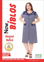 Халат жіночий "532" коттон (р: 4XL,5XL,6XL,7XL,8XL,9XL) в упаковці 6 шт. №364229