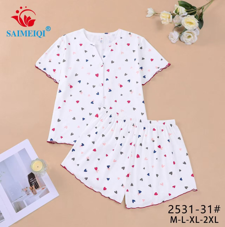 Піжама жіноча трикотаж м.2531.31 (Розмір: M-2XL) в упаковці 4 штуки №762891 - Ekaterina