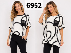 Футболка жіноча "6952" софт (р: 48-58) в упаковці 6 шт. №387055