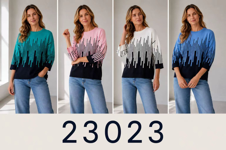 Кофта жіноча "23023" трикотаж (р: 52) 4 кольори, в упаковці 3 шт. №389037 - Natasha SE669
