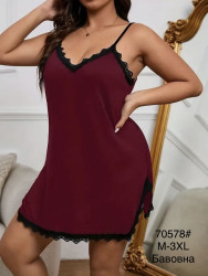 Нічна сорочка жіноча, трикотаж, м.70578 (р. M-3XL ), 2 кольори, в упаковці 5 штук №345963