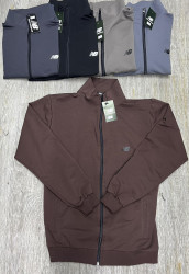 Спортивна кофта New Balance чоловіча, двунитка, пеньє, м.321 (розмір: 44-52), 5 кольорів, в упаковці 5 штук №346969