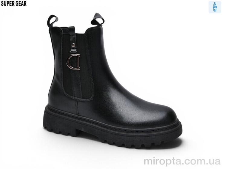 Черевики 0025-013 black р: 36-41, в упаковці: 6 пар, купити тільки гуртом - 1200362