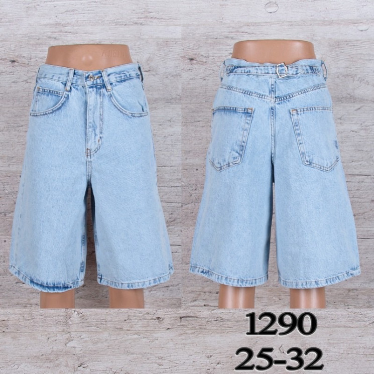 Джинсові Шорти жіночі Баггі, м.1290, (р: 25-32), в упаковці 7 штук, №751089 - UNO2Uva SER1864