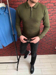 Светр No Brand р M-2XL Чоловіча S2702 khaki