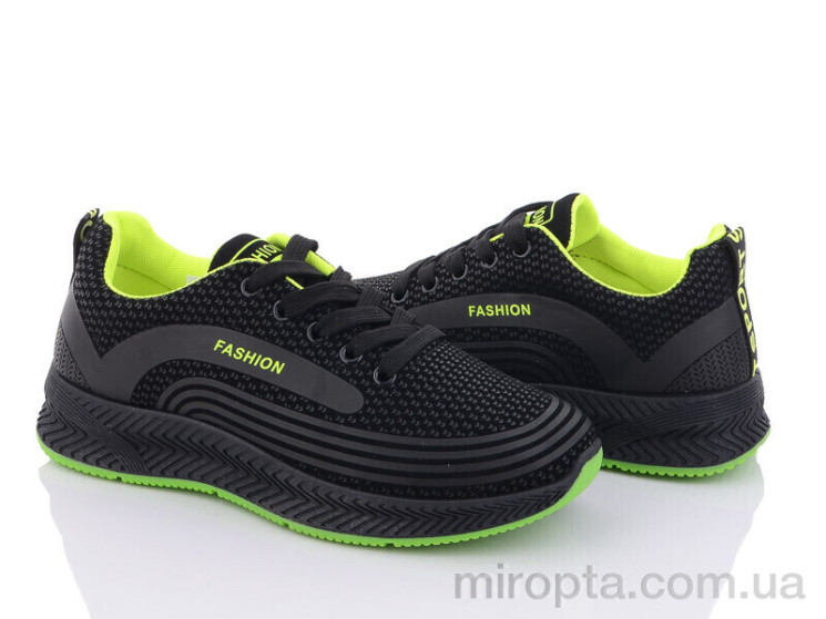 Кросівки 197-141 black-green р: 36-41, в упаковці: 8 пар, купити тільки гуртом - 872782
