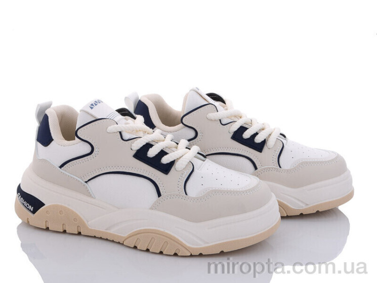 Кросівки 149-35 white-beige р: 36-41, в упаковці: 8 пар, купити тільки гуртом - 890744