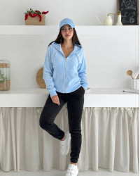 Костюм жіночий велюровий з зіп-худі, велюр м. 409В (р. S, M, L, XL) №415935