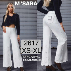 Джинси жіночі палаццо стрейч  м.2617 (р:XS-XL) в упаковці 6 штук №762253