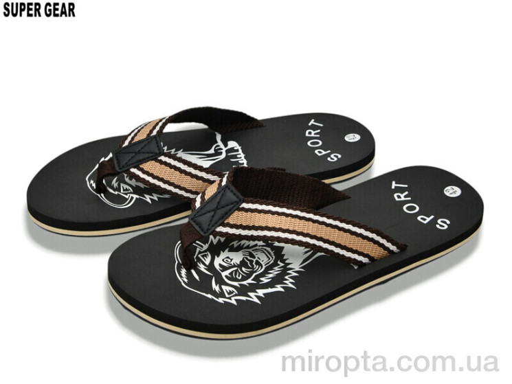 В'єтнамки A01-772 brown р: 40-45, в упаковці: 10 пар, купити тільки гуртом - 1164924