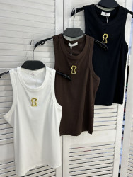 Майка жіноча "2203" рубчик (р: one size) 3 кольори, в упаковці 5 шт. №385985