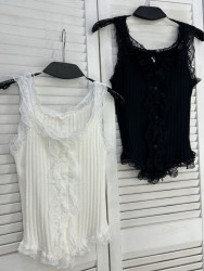 Майка жіноча, рубчик (р: one size) 2 кольори, в упаковці 5 шт. №386006
