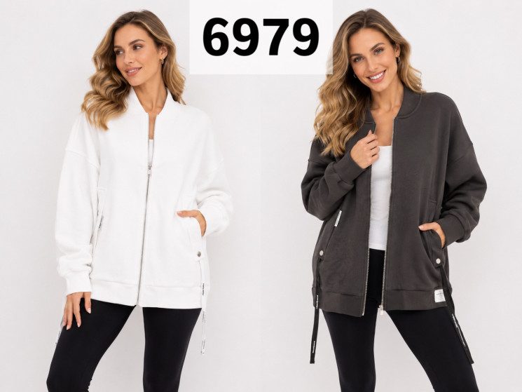 Кофта жіноча "6979" котон (р: 50-58) 2 кольори, в упаковці 5 шт. №387056 - Natasha SE669