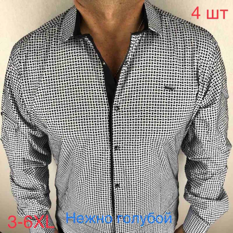 Сорочка Paul Semih р 3XL-6XL Чоловіча S007 l.blue - Nadiyka BG/PO2161-2162