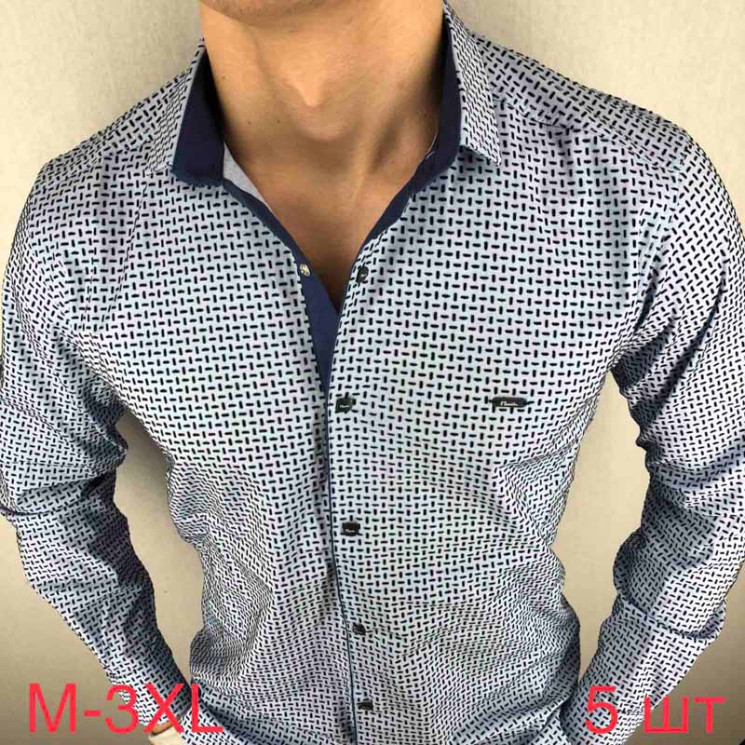 Сорочка Paul Semih р M-3XL Чоловіча V33 blue - Nadiyka BG/PO2161-2162