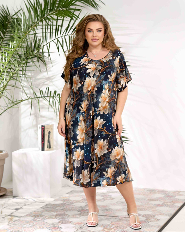 Сукня жіноча штапель (р:3XL-6XL) в упаковці 4 штуки №761936 - Coolme WE3111