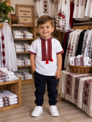 Вишиванка дитяча, паплін (розміри: 2-5 років ), в упаковці 5 штук №345028