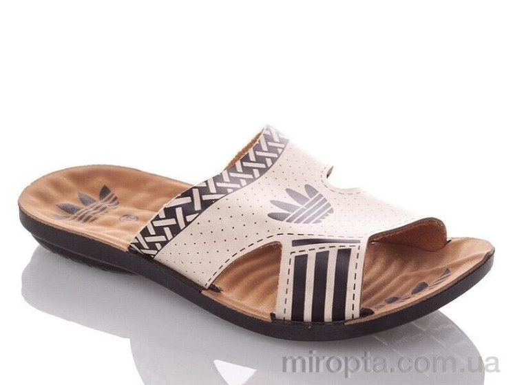 Шльопанці BAdik-A-beige-black р: 30-35, в упаковці: 6 пар, купити тільки гуртом - 1078683