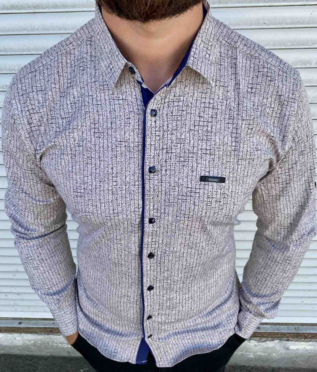 Сорочка No Brand р M-3XL Чоловіча S2952 beige - NikNumbers SE1041-1042