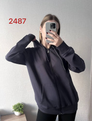 Толстовка жіноча, двунитка, м.2487 (р. 46-48;50-52  ), 4 кольори, в упаковці 2 штуки №333650