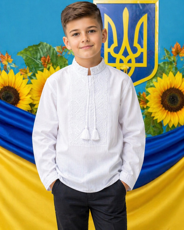 Вишиванка дитяча, паплін (розміри: 6-12 років), в упаковці 7 штук №343269 - Delux 909