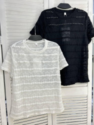 Футболка жіноча "2309" котон (р: one size) 2 кольори, в упаковці 5 шт. №385915