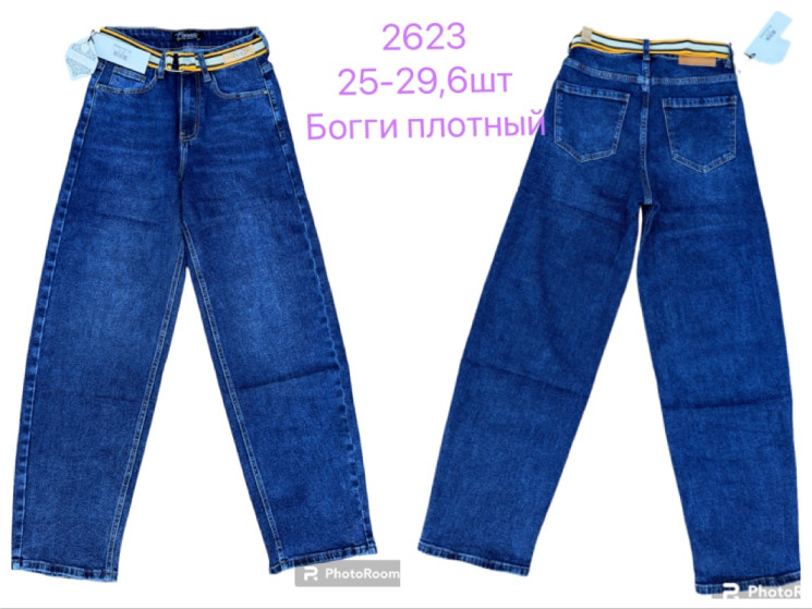 Джинси жіночі баггі м.2623 (р:25-29) в упаковці 6 штук №757549 - Dknsel 3308