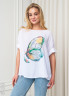 Футболка блузка жіноча, льон,  м. 209, (Розмір: 3XL-6XL), в упаковці 4 штуки, №751920 - Coolme WE3111