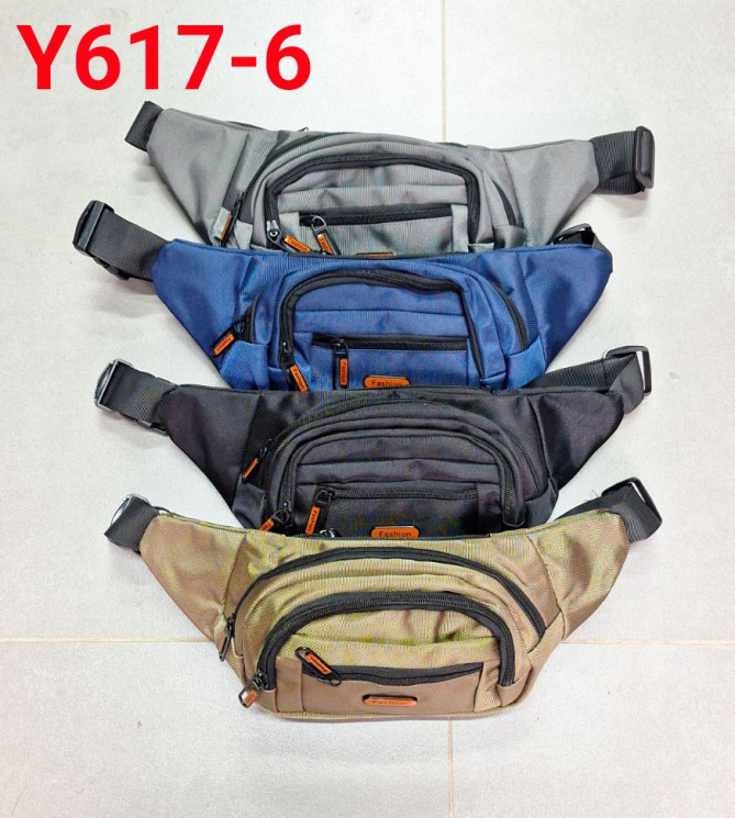 Бананка чоловіча "Y617-6" нейлон (р: 28*13*10см) 4 кольори №383022 - Bags BE3616