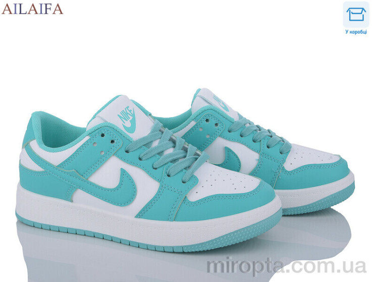 Кросівки AJ06 white-green р: 36-41, в упаковці: 8 пар, купити тільки гуртом - 935534
