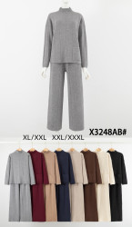 Костюм жіночий, трикотаж, м.X3248AB (р. XL-3XL ), мікс кольорів, в упаковці 10 штук №347172
