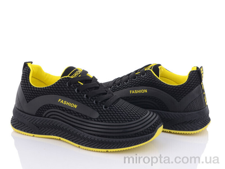 Кросівки 197-141 black-yellow р: 36-41, в упаковці: 8 пар, купити тільки гуртом - 872784
