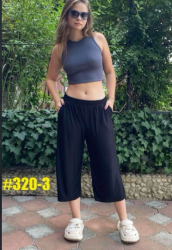 Бриджі кюлоти жіночі, трикотаж, м.320-3 (розмір: 50-52, 54-56, 58-60 ), в упаковці 3 штуки №343034