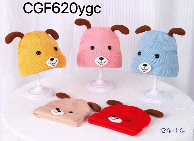 Шапка дитяча, кашемір, м.CGF620ygc (Р: 46-50 см), різні кольори, в упаковці 5 шт. №333111 - Great