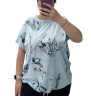 Футболка  жіноча на зав'язці котон  м.25083  (р. 54-64)  7 кольорів  в упаковці 6 штук  №752986 - Smile RZ 4457