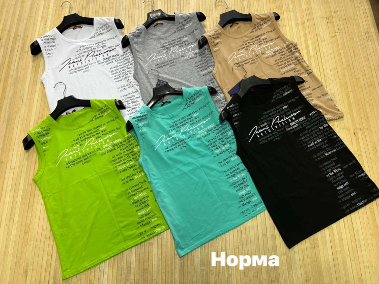 Майка чоловіча, трикотаж (р: М,L,XL,2XL) 6 кольорів, в упаковці 4 шт. №383446 - Turkey SE897