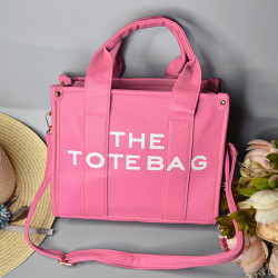 Жіноча сумка-тоут з еко-шкіри "THE TOTE BAG" #24-263 (р. 24х21х12 см), колір: рожевий №531215