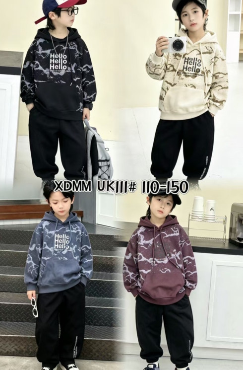 Спортивний костюм дитячий, двунитка, м. UK111 (Розмір: 110-150 ), 4 кольори, в упаковці 5 штук №347590 - 