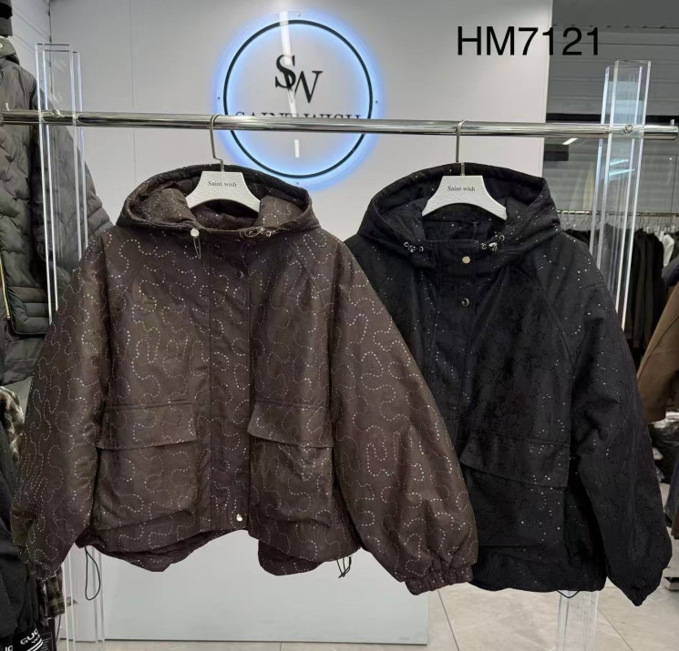 Жіноча куртка холлофайбер м.HM7121 (р:2XL-4XL) 2 кольора в упаковці 3 штуки №764669 - Saint Zel3317