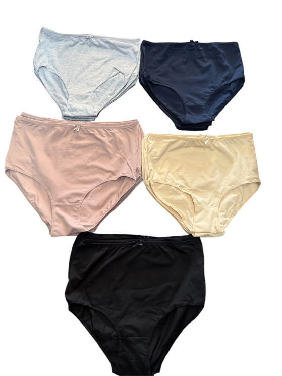 Труси жіночі, котон (р. 4XL, 5XL, 6XL ), мікс кольорів, в упаковці 10 шт. №321643 - 