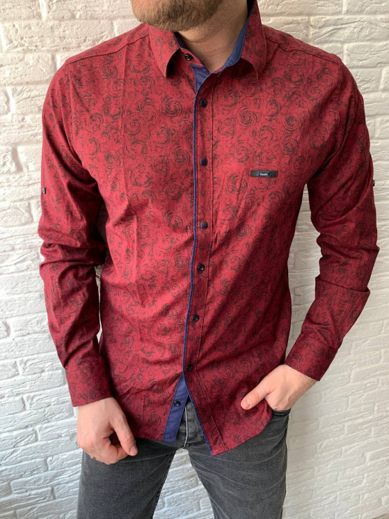 Сорочка No Brand р M-3XL Чоловіча S2954 red - NikNumbers SE1041-1042