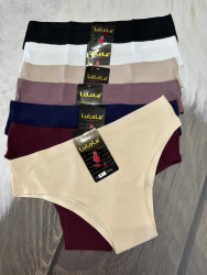 Труси жіночі безшовні Бразиліано, котон (р. L-XXL), мікс кольорів, в упаковці 21 шт. №346264