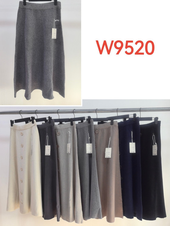 Спідниця жіноча "W9520" кашемір (р: 50-56) мікс кольорів, в упаковці 5 шт. №372934 - Kama