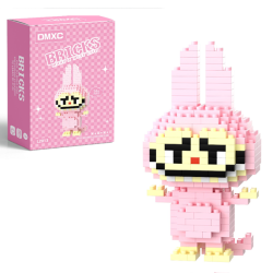 Конструктор BRICKS "Лабубу LABUBU" Рожевий м.L2013 (висота 11 см)  №753345