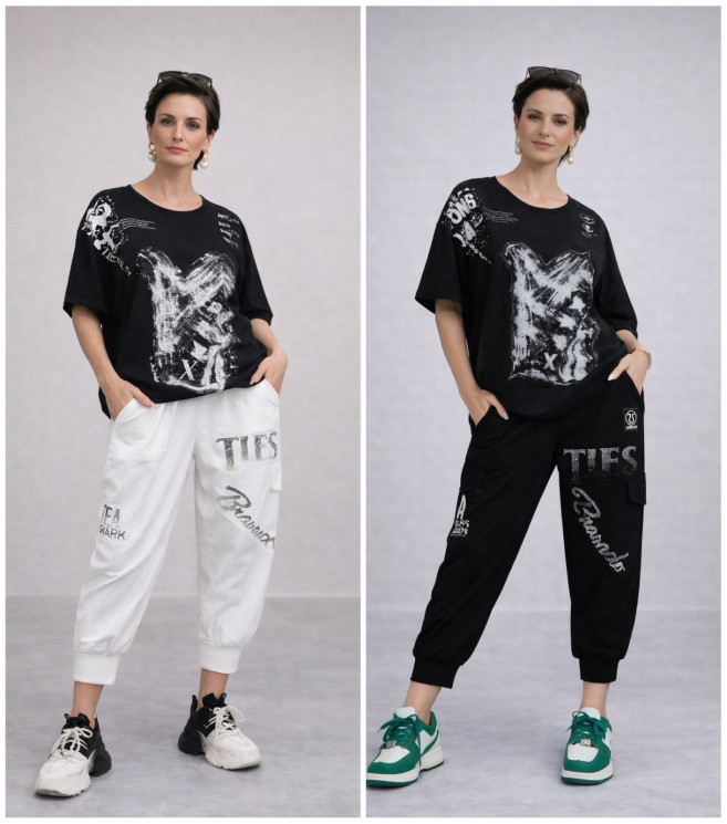 Штани жіночі віскоза стрейч м.K2302 (Розмір:L-4XL) 2 кольора в упаковці 5 штук №762767 - Saint Zel3317